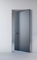 Скрытая дверь Реверс INVISIBLE с алюминиевой кромкой 59мм (Комплект: полотно, коробка, замок и петли AGB)